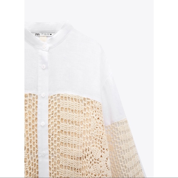 Zara Tops Zara Crocheted Shirt Limited Edition Poshmark